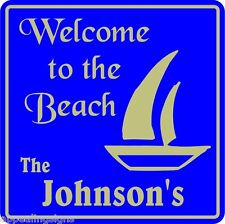 Personalized welcome beach for sale  Elkhorn