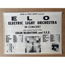 Elo concert 1972 for sale  CHESTERFIELD