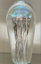 Satava Glass Moon Jellyfish Sculpture 7 1/2" - MSRP $1000 for sale  Shipping to South Africa