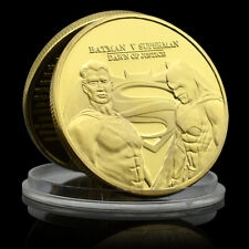 Batman V Superman Moneda de Oro Desafío Medalla Decoración del Dormitorio Regalo para Fanáticos, usado segunda mano  Embacar hacia Argentina