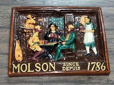 VTG "THREE MEN AND MOLSON" BEER FOAM 3-D SIGN, MARTLET IMPORTING CO. #4969 RARE! for sale  Shipping to South Africa