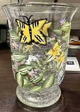 Hermoso jarrón de luz de té con flores de mariposa jarrón huracán. segunda mano  Embacar hacia Argentina