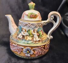 Capodimonte teapot embossed for sale  BOLTON
