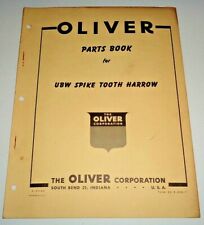 Oliver UBW Spike Tooth Harrow Parts Catalog Manual Book ORIGINAL! for sale  Elizabeth