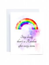 Fique forte, há um arco-íris depois de cada tempestade, cartão 5x7, presente comprar usado  Enviando para Brazil