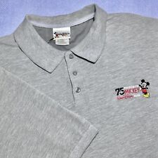 Camisa polo cinza vintage anos 2000 Walt Disney World 75 anos com Mickey Mouse 2XL, usado comprar usado  Enviando para Brazil