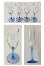 Vasos de champán de colección 6 oz. Juego de 4 piezas de vidrio soplado alto de 7,75, usado segunda mano  Embacar hacia Argentina