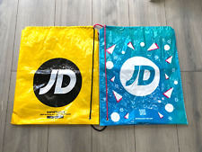 JD Sports  Drawstring ,Kit,School Bags 1 X Yellow & Black/ 1 X Blue White Pink for sale  Shipping to South Africa