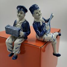 2 estatuetas de porcelana Delft músicos prateleira sitter menino acordeão alaúde Japão 3329 comprar usado  Enviando para Brazil