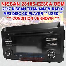 Nissan Titan 28185-EZ30A 2017 radio AM/FM estéreo reproductor de CD disco MP3 FABRICANTE DE EQUIPOS ORIGINALES *usado* segunda mano  Embacar hacia Argentina
