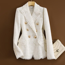 Blazers femininos 2023 outono peito duplo linha dourada terno jaqueta feminina comprar usado  Enviando para Brazil