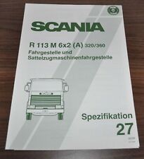 1989 Scania R113 M 320 360 Especificação 27 Caminhão Folheto Prospekt DE comprar usado  Enviando para Brazil
