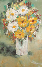 1994 Impressionist oil painting still life with flower signed for sale  Shipping to Canada