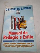 MANUAL DE REDACAO E ESTILO: O ESTADO DE SAO PAULO Por Eduardo Martins comprar usado  Enviando para Brazil