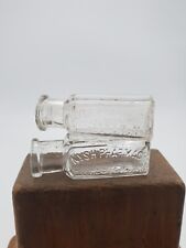 Usado, Dos botellas pequeñas antiguas de farmacia de asilo hospital estatal de Rochester de Nueva York de la década de 1890 segunda mano  Embacar hacia Argentina