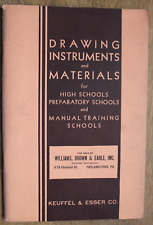 CATÁLOGO K+E Keuffel & Esser 1936 instrumentos e materiais de desenho para o ensino médio comprar usado  Enviando para Brazil