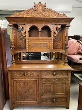 Antique sideboard carved for sale  BARRY