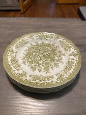 4-Royal Staffordshire Avondale Ironstone J&G Meakin Green Floral Dinner Plates for sale  Shipping to South Africa