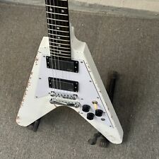 Defective Aged Fly V Electric Guitar One place painting Lost Free Ship for sale  Shipping to South Africa