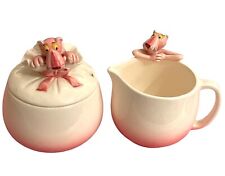 Vintage 1981 Pink Panther Sugar Bowl And Creamer Royal Orleans porcelana Japão comprar usado  Enviando para Brazil