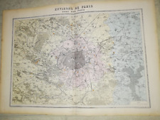 Carte couleur.environs paris d'occasion  Toulouse-