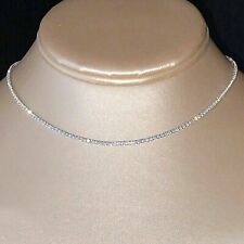 12Ct Round Lab Created Diamond 18'' Tennis Necklace Womens 14K White Gold Plated for sale  Shipping to South Africa