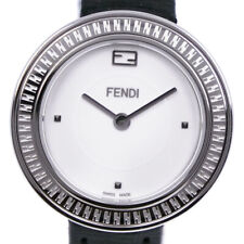 Relógios FENDI my way 35000S preto/prata mostrador branco aço inoxidável/couro... comprar usado  Enviando para Brazil
