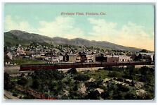 Cartão postal c1910 Birdseye View construção exterior trem ferrovia Ventura Califórnia comprar usado  Enviando para Brazil
