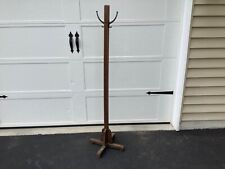 Used, Vintage 65.5” Wooden Coat Rack Hat Hanger Hooks Hall Entryway Jacket Tree Stand for sale  Shipping to South Africa