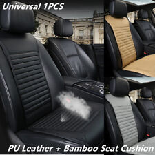 1pcs 4-door Sedan Car Seat Cushion Cover Pad Mat PU Leather + Bamboo Breathable myynnissä  Leverans till Finland
