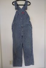 Dickies Bib Overalls Hickory Stripe Workwear Carpenter Painter 34X32 (33x31), used for sale  Shipping to South Africa