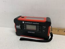 AMBIENT WEATHER NOAA Adventurer Radio de Emergencia Manivela Solar Luz Roja A012 segunda mano  Embacar hacia Argentina