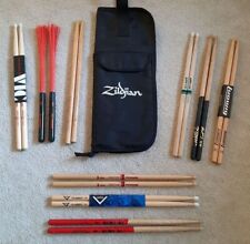 Bolso Zildjian con 9 pares de palos de tambor, Vic Firth/Promark/Father, 5A, bonito segunda mano  Embacar hacia Argentina