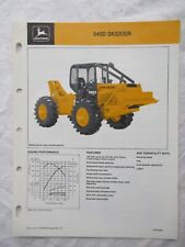 1988 John Deere 540D Skidder Specification Brochure 4 Pages Excellent Condition for sale  Shipping to South Africa