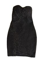 Vestido formal feminino WOW Couture Gold Label coquetel pequeno S pequeno preto frisado comprar usado  Enviando para Brazil