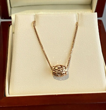 18ct Gold Chain Pendant 18 Carat 750 18K Rose Gold Necklace 16 inches New for sale  Shipping to South Africa