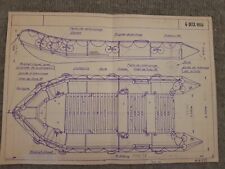 Used, Zodiac Type inflatable Boat print Original 1955 possibly R.F.D French Text for sale  Shipping to South Africa