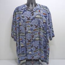 Camisa masculina Dem Crazy Hawaiian Camp XXL Bodega Bay Califórnia veleiro marés warf comprar usado  Enviando para Brazil
