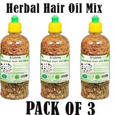 Used, Herbal Hair Oil Mix of 21 Herbs for Thick Long Hair Growth 3 bottle for sale  Shipping to South Africa
