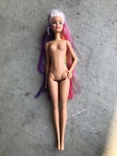 Barbie Tęcza Błyszczące włosy Lalka 2018 Blond Długie włosy Niebieskie oczy OOAK Zabawa Nago na sprzedaż  Wysyłka do Poland