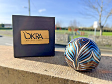 c1981 IRIDESCENT OKRA SPINARETTE SWIRL STUDIO GLASS PAPERWEIGHT RICHARD GOLDING for sale  Shipping to South Africa