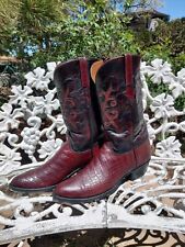 12b 11D American Alligator Dark Cherry Lucchese Pre Classic Cowboy Western Boots for sale  Shipping to South Africa