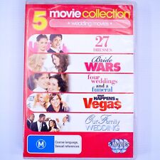 5 Colección de Películas de Bodas (DVD, 2011) 27 Vestidos, Guerras de Novia Cuatro Bodas Las Vegas, usado segunda mano  Embacar hacia Argentina