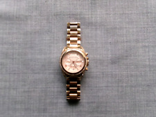 Cronógrafo feminino Michael Kors todo inoxidável ouro rosa MK-5263. Bateria nova. comprar usado  Enviando para Brazil