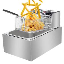 10L 2500W Electric Deep Fat Fryer Stainless Steel Chip Pan Basket 6L Oil, used for sale  CANNOCK