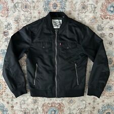 Chaqueta Bombardero Negra Levis Para Hombre S Vuelo Abrigo Piloto Moto Top Pistola Clásica segunda mano  Embacar hacia Mexico