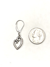 (1) James Avery Sterling Silver Mother's Love Heart Earring 2.4 grams for sale  New Braunfels
