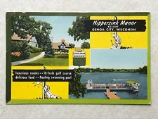 Cartão postal K2595 Nippersink Manor Resort Genoa City WI Wisconsin piscina de comida de golfe comprar usado  Enviando para Brazil