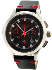 Riedenschild Chronograph Alarm für Cobra 11 Herrenuhr Lederband schwarz Naht rot gebraucht kaufen  Versand nach Switzerland