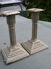 Pair antique nickel for sale  OSWESTRY